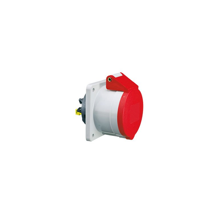 32 Amp 5 Pin Panel Mounting Socket Outlet Straight Neptune Bals Splash Proof IP-44 1333 fo