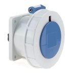 125 Amp 3 Pin Panel Mounting Socket Outlet Straight Neptune Bals Water Tight IP 67 13452 fo