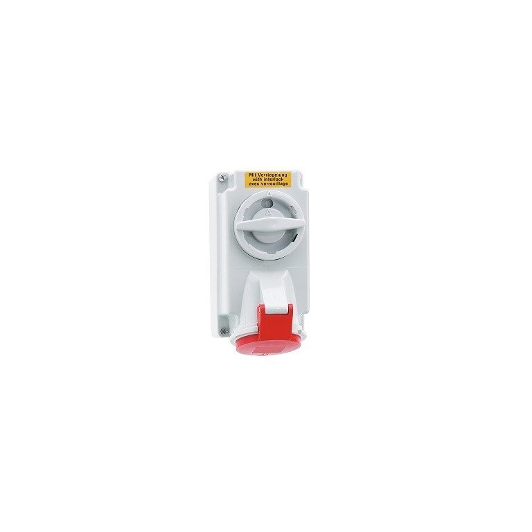 63 Amp 4 Pin Surface Mounting Neptune Bals Splash Proof IP-44 16605 fo