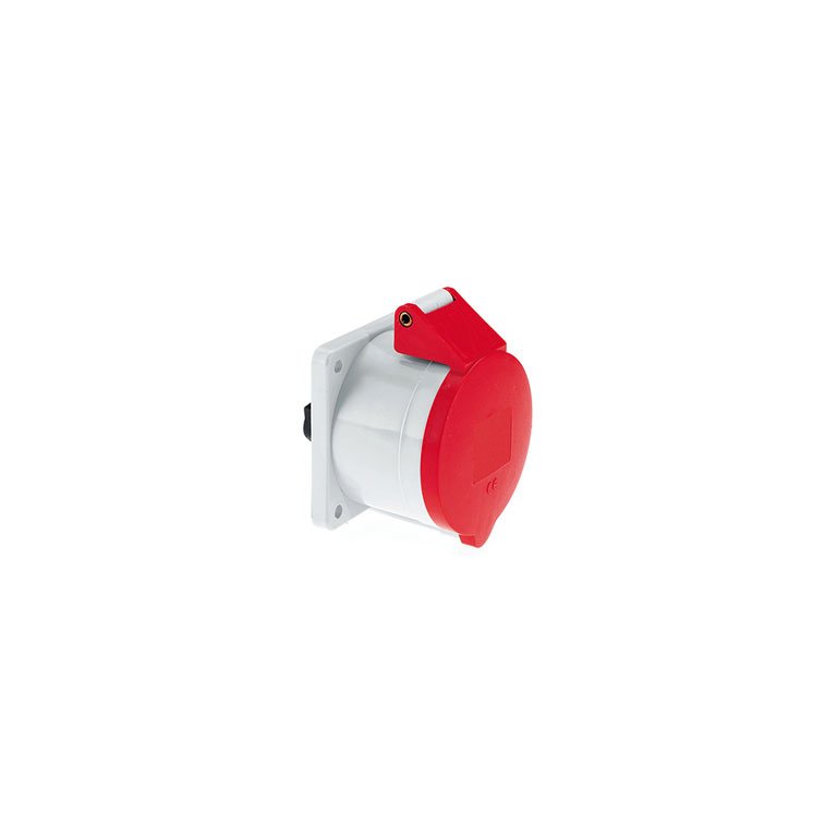 63 Amp 4 Pin Panel Mounting Socket Outlet Straight Neptune Bals Splash Proof IP-44 134 ip 44 socket outlet straight