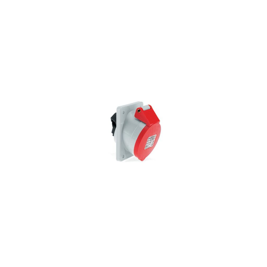 32 Amp 4 Pin Panel Mounting Socket Outlet Angled Neptune Bals Splash Proof IP-44 1233 product12