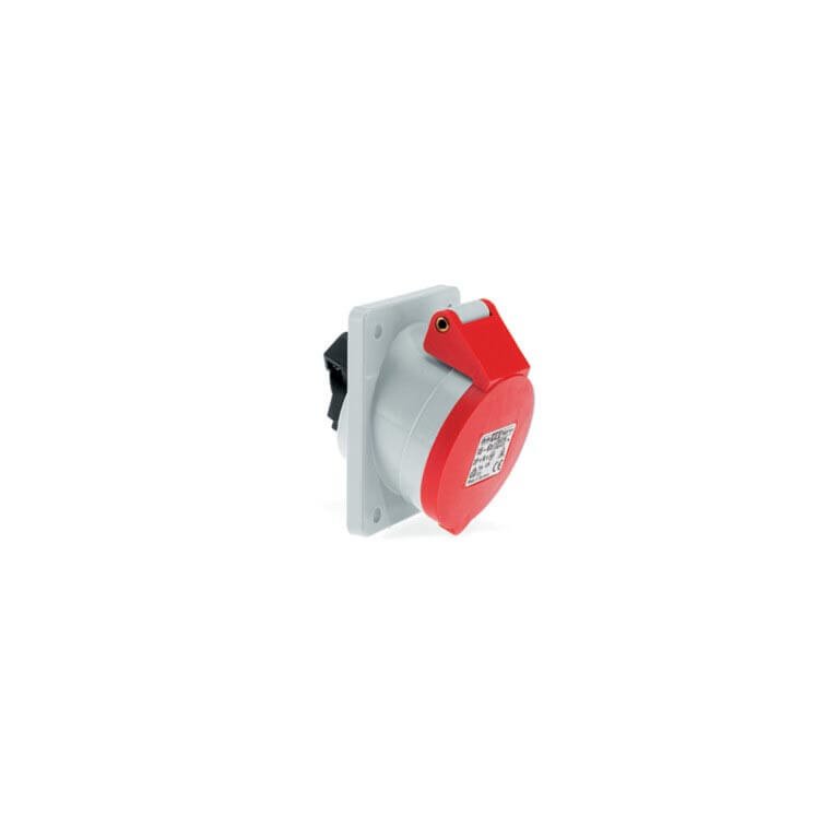 32 Amp 4 Pin Panel Mounting Socket Outlet Angled Neptune Bals Splash Proof IP-44 1233 product12