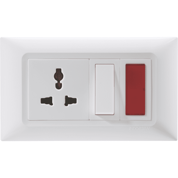 6A 3 Pin Universal socket Indoasian Image
