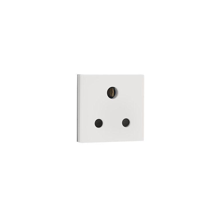 6A 3 Pin Round socket with shutter IS Mark Indoasian Image