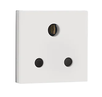 6A 3 Pin Round socket with shutter IS Mark Indoasian Image