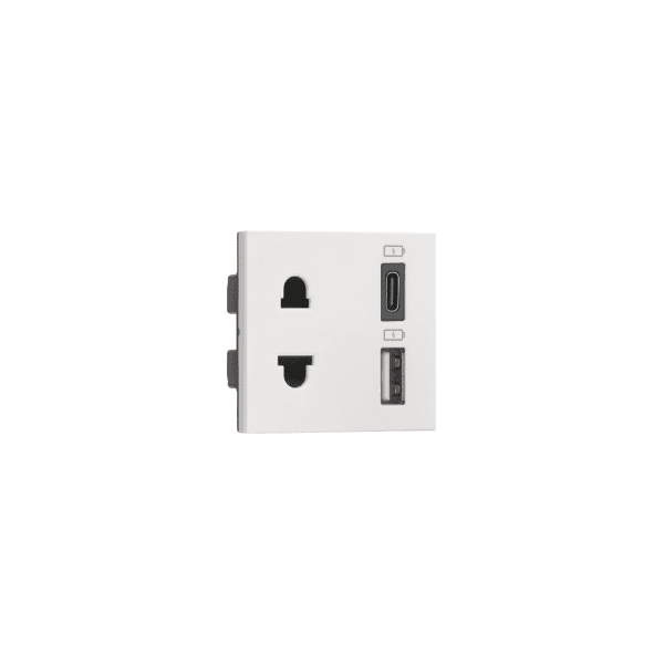 Combi Euro socket and USB Type A Type C 3.1A Indoasian Image