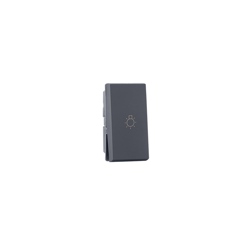 1 way 6A Switch with light marking Grey Indoasian Image