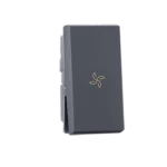 1 way 6A switch with fan mark Grey Indoasian Image