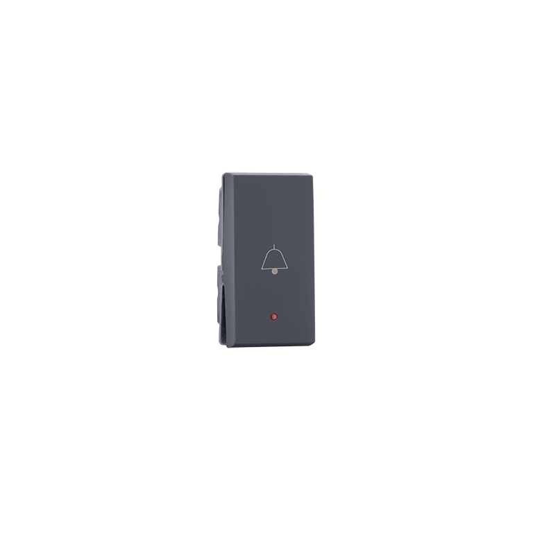 Bell push with bell symbol with indicator 1M Grey Indoasian Image