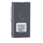 Tel socket with shutter Grey Indoasian Image