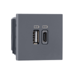USB 3A Type C Type A 2M Grey Indoasian Image