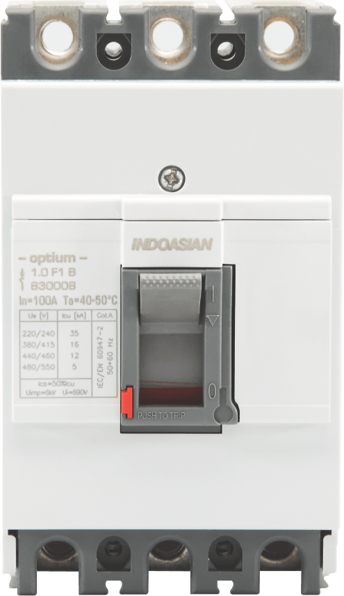 830005.png 50A 3P 16KA TM Optium 1.0 Fixed F1 MCCB Indoasian Image