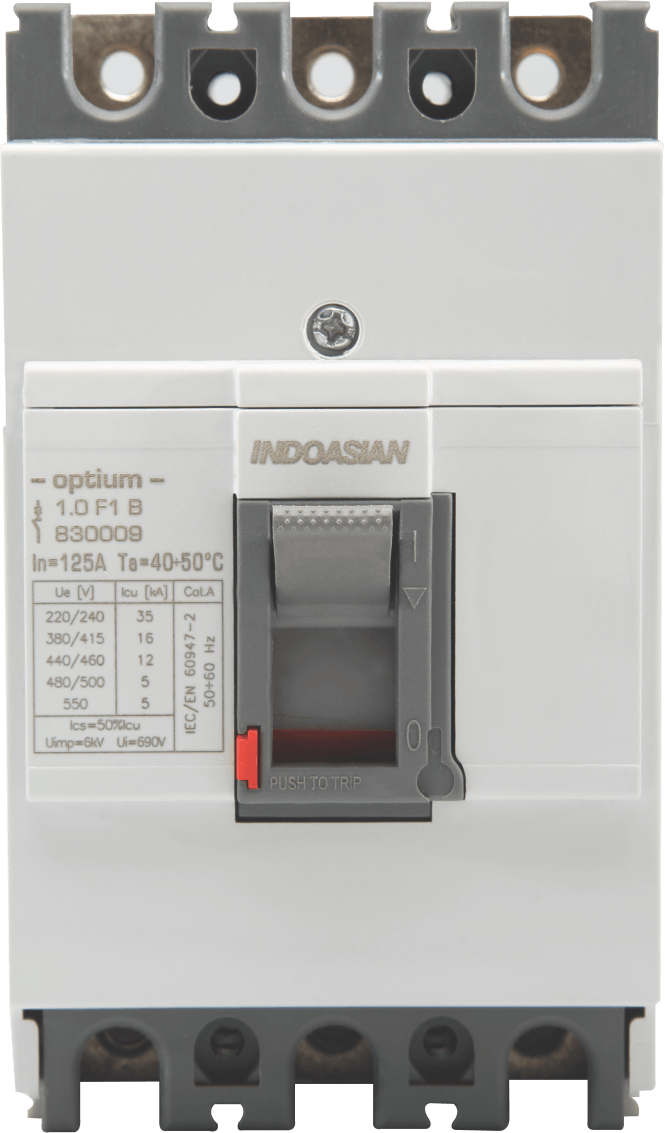 830009.png 125A 3P 16KA TM Optium 1.0 Fixed F1 MCCB Indoasian Image