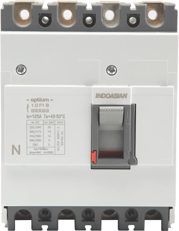 830017.png 32A 4P 16KA TM Optium 1.0 Fixed F1 MCCB Indoasian Image