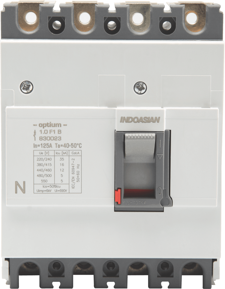 830018.png 40A 4P 16KA TM Optium 1.0 Fixed F1 MCCB Indoasian Image