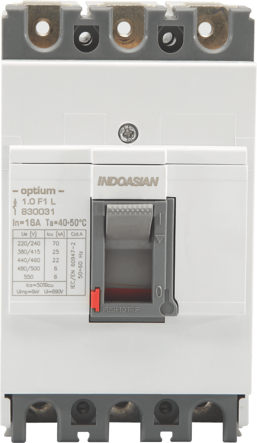 830036.png 63A 3P 25KA TM Optium 1.0 Fixed F1 MCCB Indoasian Image