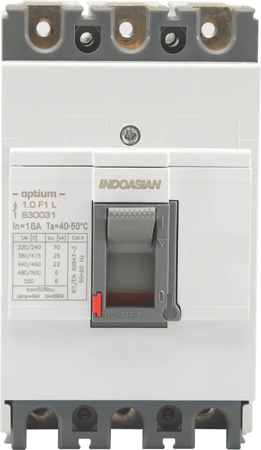 63A 3P 25KA TM Optium 1.0 Fixed F1 MCCB Indoasian Image