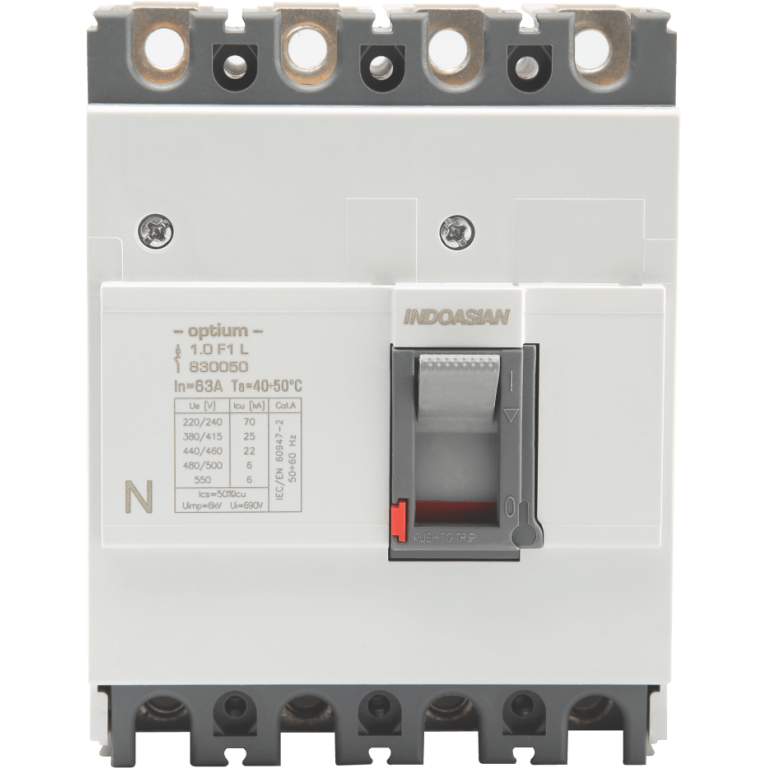 63A 4P 25KA TM Optium 1.0 Fixed F1 MCCB Indoasian Image