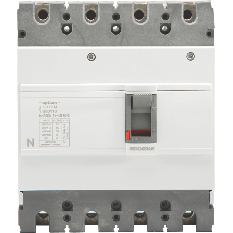 200A 4P 36KA TM Optium 1.0 Fixed F2 MCCB Indoasian Image
