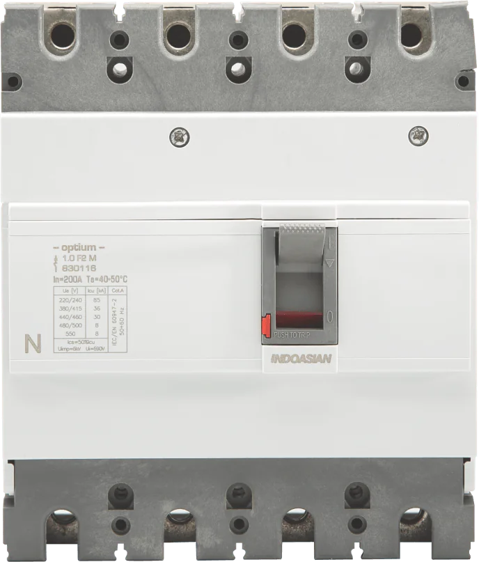 200A 4P 36KA TM Optium 1.0 Fixed F2 MCCB Indoasian Image