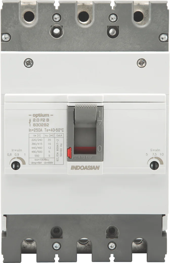 250A 3P 25KA TM Optium 2.0 Adj F2 MCCB Indoasian Image