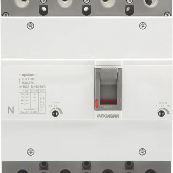 160A 4P 50KA TM Optium 2.0 Adj F3 MCCB Indoasian Image