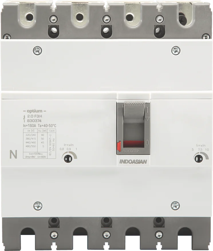 160A 4P 50KA TM Optium 2.0 Adj F3 MCCB Indoasian Image