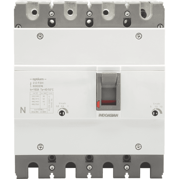 200A 4P 50KA TM Optium 2.0 Adj F3 MCCB Indoasian Image