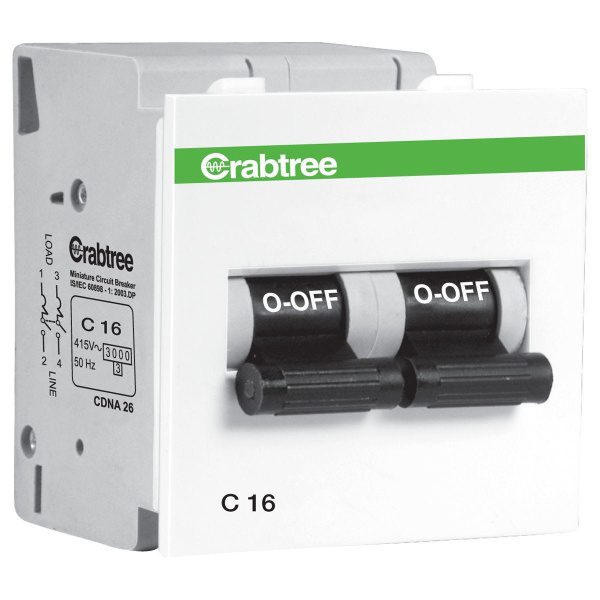 16 A DP Mini MCB C Series Havells DCVNCDPA016 dcvncdpa016