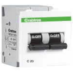 20 A DP Mini MCB C Series Havells DCVNCDPA020 dcvncdpa020