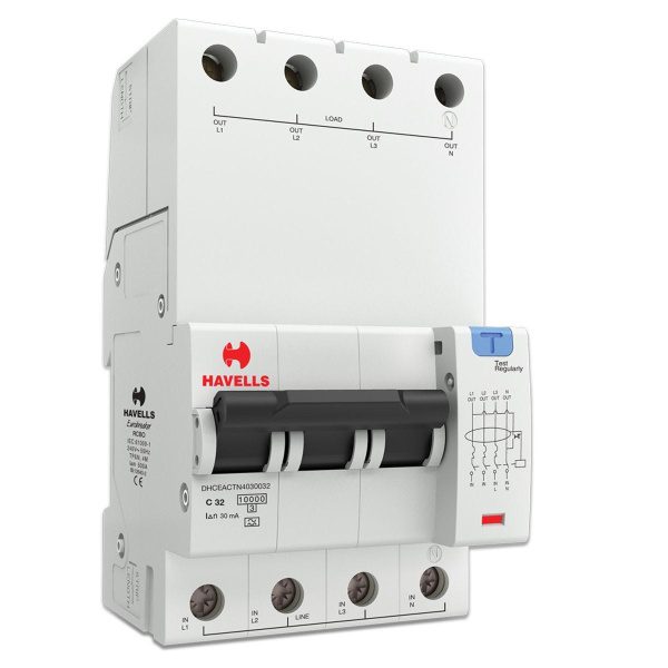 RCBO A Type TPN 4M 30 mA 32 A Havells DHCEACTN4030032 dhceactn4030032