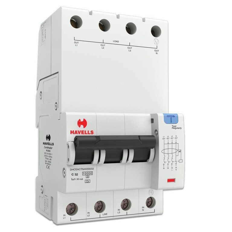 RCBO A Type TPN 4M 30 mA 32 A Havells DHCEACTN4030032 dhceactn4030032