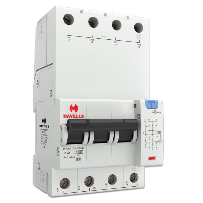 RCBO A Type TPN 4M 100 mA 40 A Havells DHCEACTN4100040 dhceactn4100040