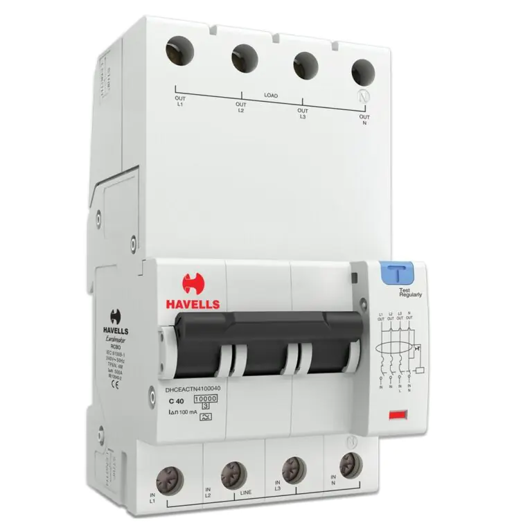 RCBO A Type TPN 4M 100 mA 40 A Havells DHCEACTN4100040 dhceactn4100040