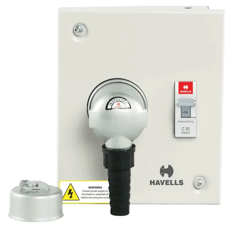 Plug Socket Board SP N Enclosure with 2 pole Havells DHDPUDP020 dhdpudp020