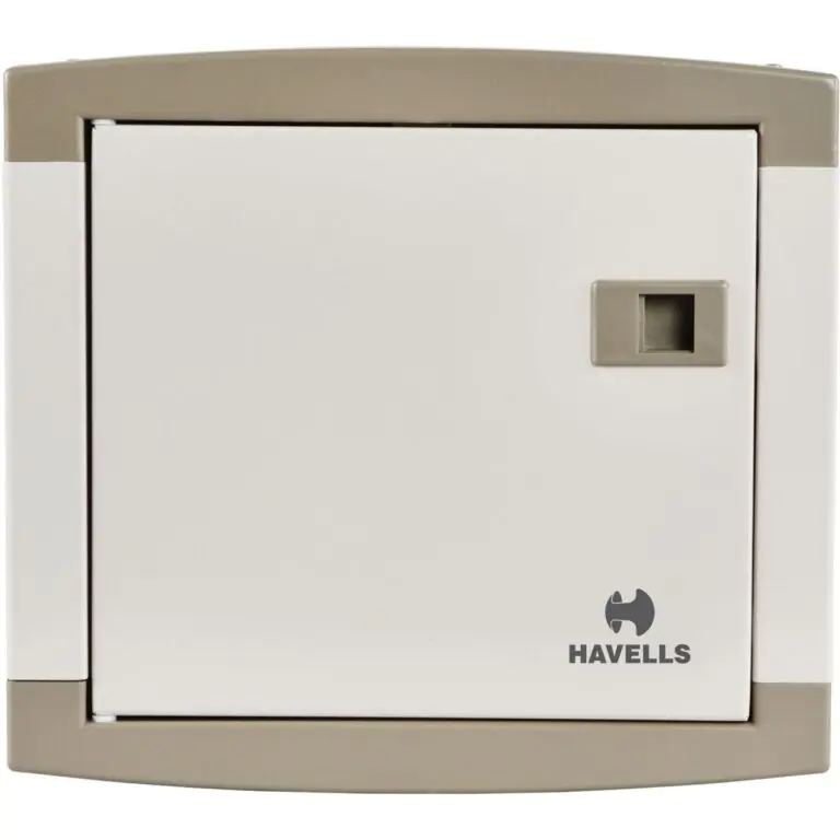 SPN Double Door QVE Series DB 6 Way Regal Grey Havells DHDQSHODRW06 dhdqshodrw06