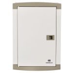 TPN Single Door QVE Series DB Suitable for MCB RCCB Isolator as incomer 8 Way Regal Grey Havells DHDQTHCSRW08 dhdqthcsrw08