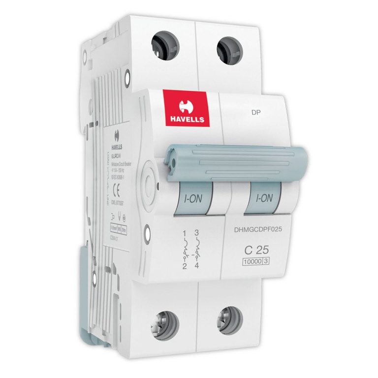 MCB DP C Curve 25 A Havells DHMGCDPF025 dhmgcdpf025