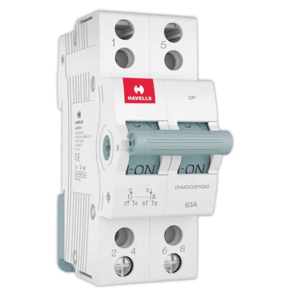 Higher Rating MCB Changeover DP 63 A Havells DHMGODPX063 dhmgodpx063