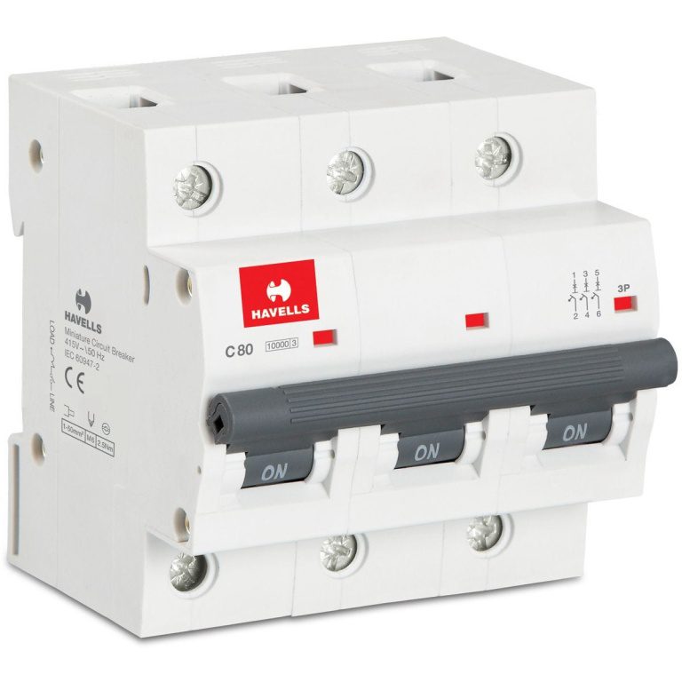 Higher Rating MCB TP 80 A Havells DHMJCTPF080 dhmjctpf080
