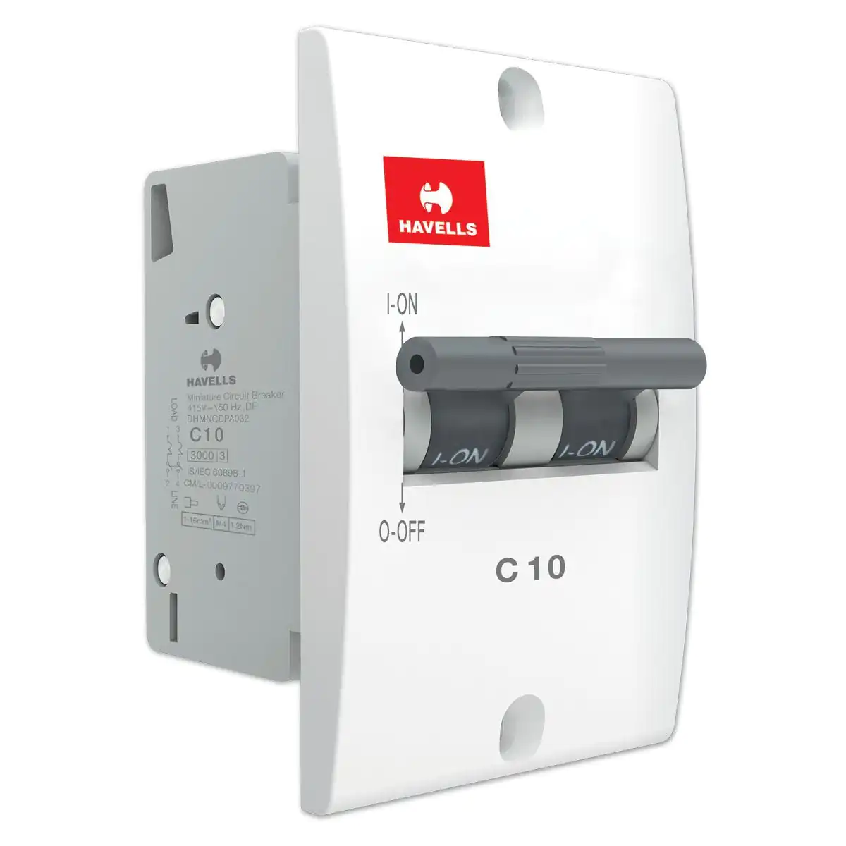 DHMNCDPA010.jpg Mini MCB DP 10 A Havells DHMNCDPA010 dhmncdpa010