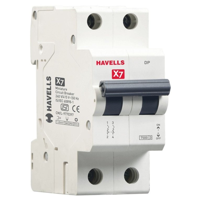 X7 MCB DP 20 A Havells DHMYCDPM020 dhmycdpm006