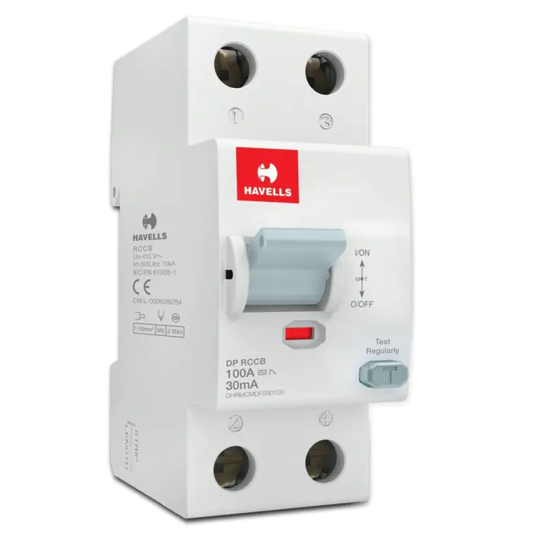 Higher Rating RCCB DP 30 mA 100 A Havells DHRMCMDF030100 dhrmcmdf030100