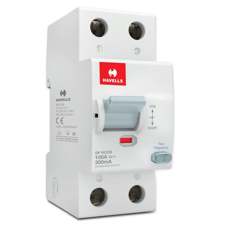 Higher Rating RCCB DP 300 mA 100 A Havells DHRMCMDF300100 dhrmcmdf300100