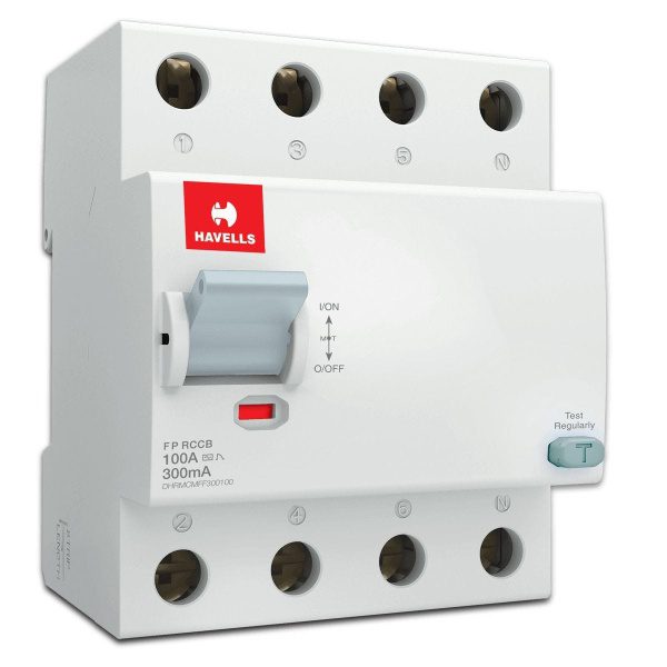 Higher Rating RCCB FP 300 mA 100 A Havells DHRMCMFF300100 dhrmcmff300100