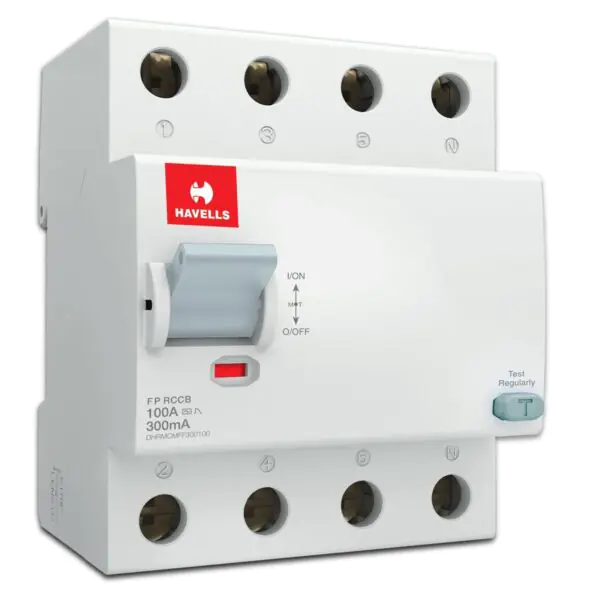 Higher Rating RCCB FP 300 mA 100 A Havells DHRMCMFF300100 dhrmcmff300100