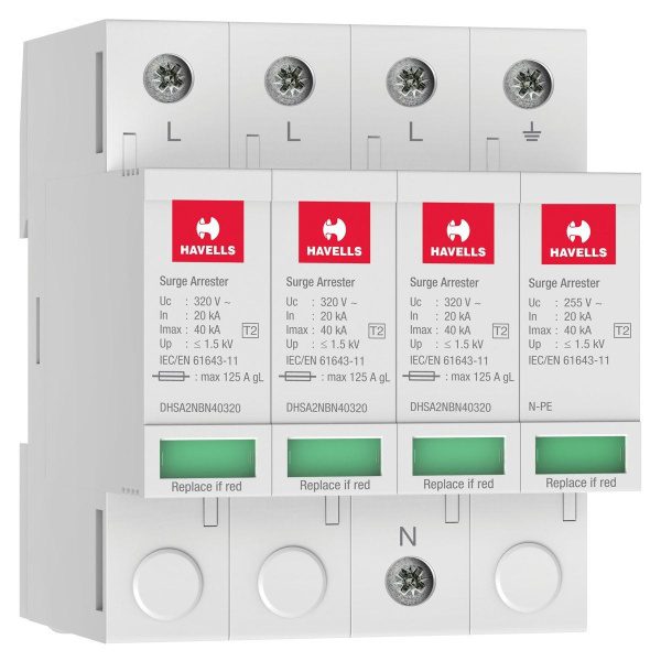 Type 2 AC Surge Protection Device TP N Havells DHSA2NBN40320 dhsa2nbn40320