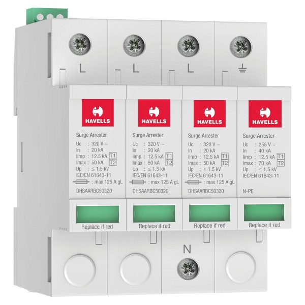 Type 1 2 AC Surge Protection Devices TP N Havells DHSAARBC50320 dhsaarbc50320