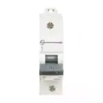 AU HR MCB 80A SP 240V AC 15kA C Curve L T AU15S10803C au15s11003c au 15 mcb 15ka c100 1p front