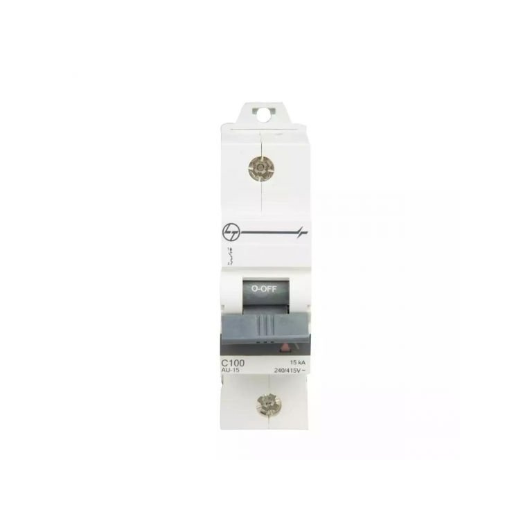 AU HR MCB 80A SP 240V AC 15kA C Curve L T AU15S10803C au15s11003c au 15 mcb 15ka c100 1p front